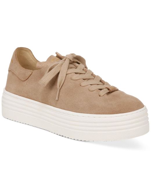 Sam Edelman Natural Pippy Lace-up Platform Sneakers