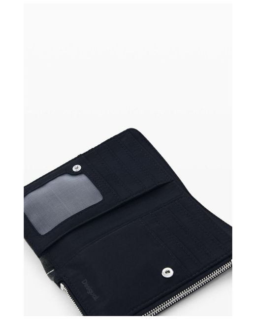 Desigual Black Medium Graffiti Wallet