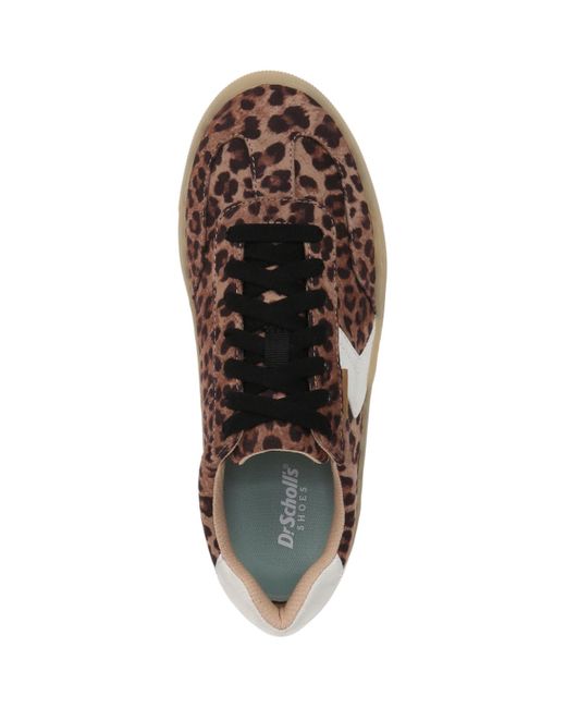 Dr. Scholls Brown Time Off Win Lace Up Platform Sneakers