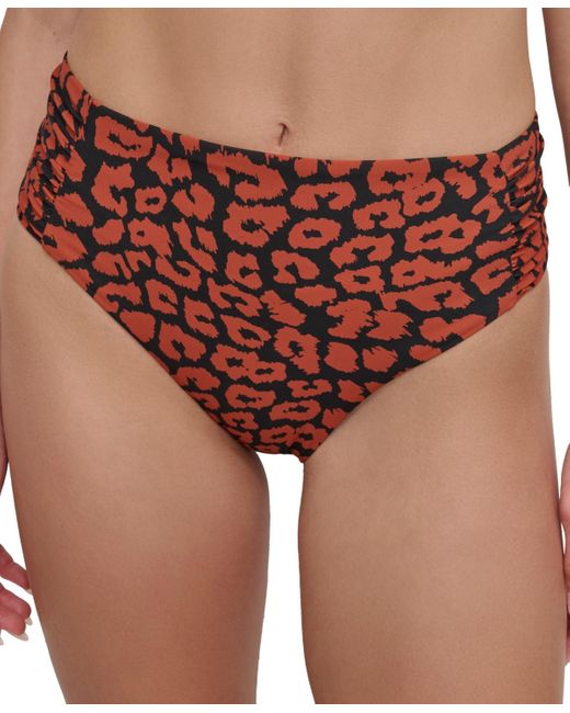DKNY High-waist Side-shirred Bikini Bottoms