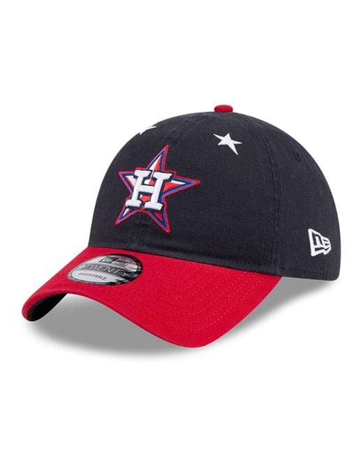 KTZ Blue Navy/red Houston Astros 2025 Mlb All-star Game Workout 9twenty Adjustable Hat for men
