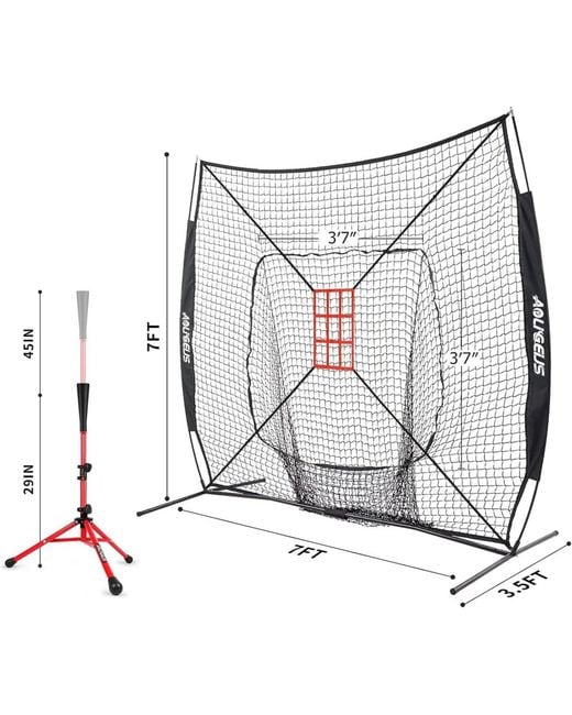 Aoligeijs White Baseball Softball Practice Net
