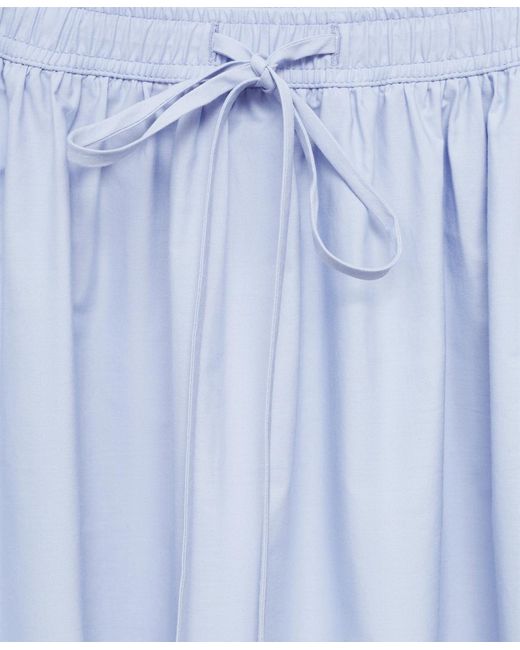 Mango Blue Flared Cotton Skirt