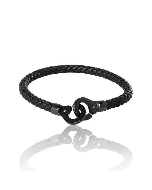 Lucky Brand White Braided Leather Bracelet for men