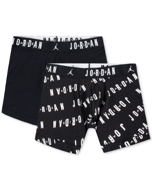 Nike Black 2-pack Cotton Flight Essentials Logo Print Boxer Briefs for men