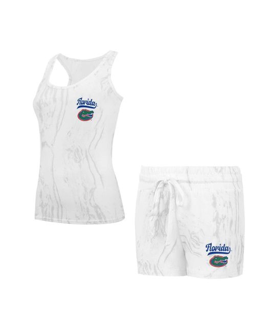 Concepts Sport White Florida Gators Quartz Tank Top Shorts Set