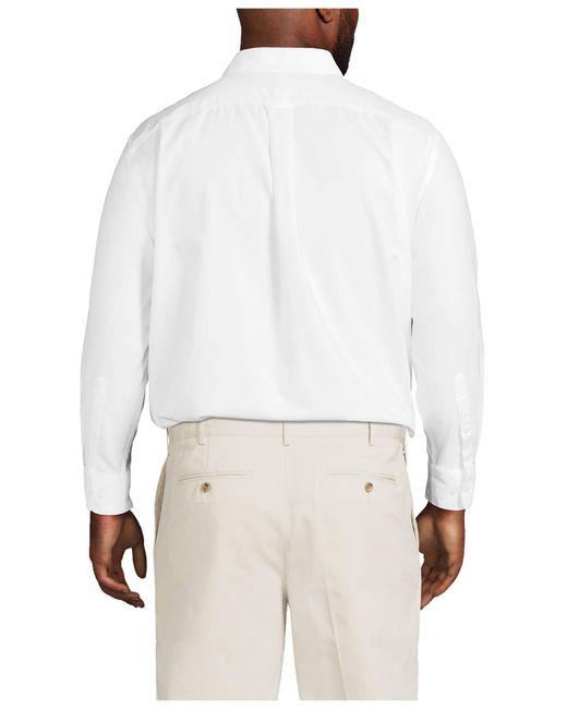 Lands' End Men's White Big & Tall Traditional Fit Solid No Iron Supima  Oxford Dress Shirt - www.hospizverein-ansbach.de