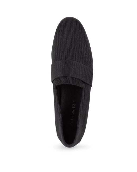 Tahari Black Mykonos Knit Slip-on Loafers