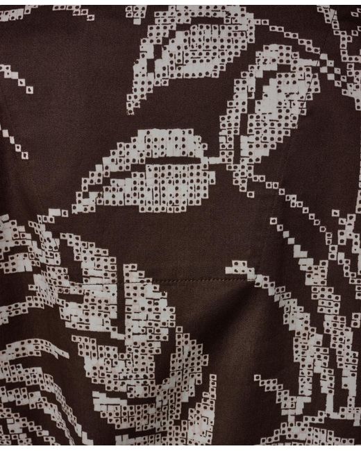 Donna Karan Brown Collared Neck Top