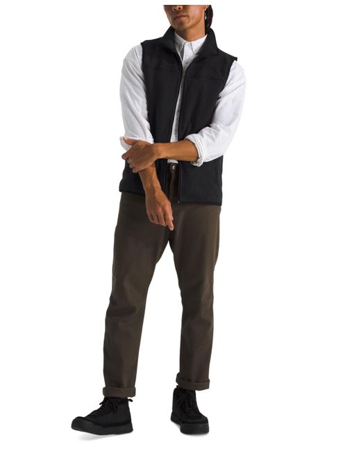 The North Face Black Front Range Fleece Zip-front Vest for men