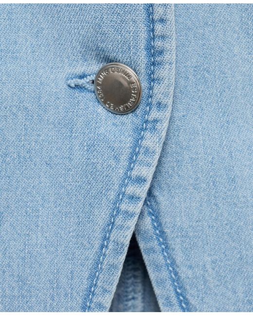 Mango Blue Buttoned Denim Gilet