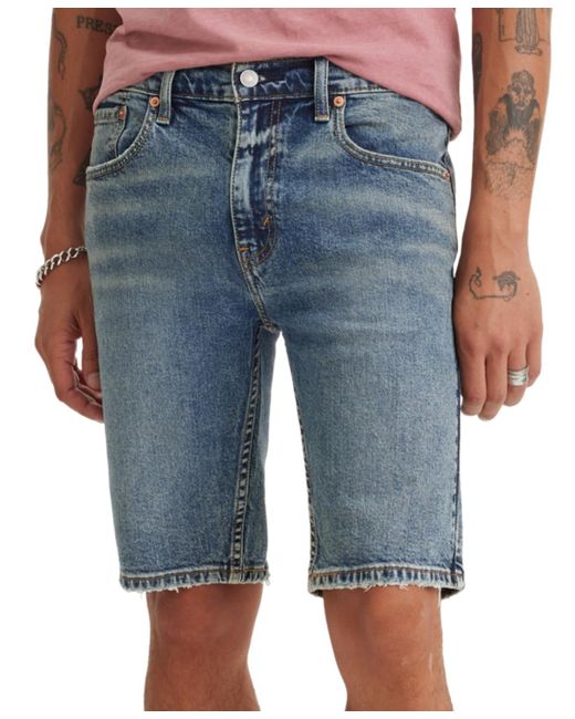 Levi's Blue Flex 412 Slim Fit 5 Pocket 9" Jean Shorts for men