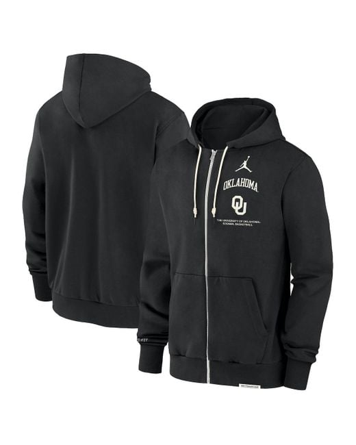 Nike Black Michigan Wolverines On-court Performance Full-zip Hoodie for men