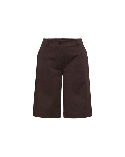 Olsen Black Solid Shorts