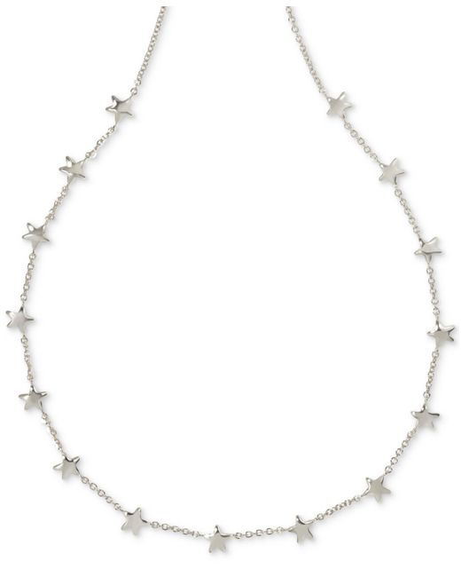 Kendra Scott Metallic Rhodium-plated Star 19" Strand Necklace