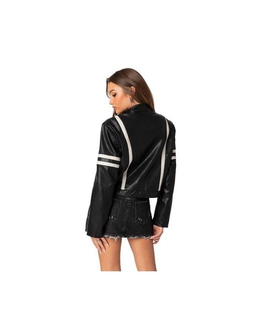 Edikted Black Rockstar Oversized Jacket