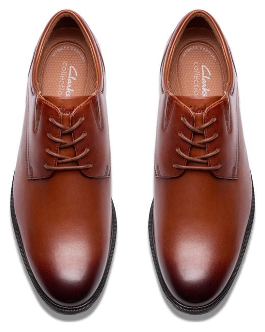 Clarks Brown Steadwell Oxford for men