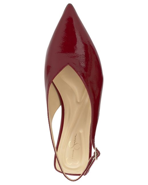 Jessica Simpson Red Mezzah Slingback Flat Mules