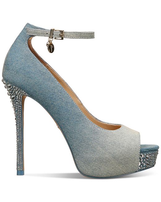 Thalia Sodi Libbie Embellished Ankle-strap Platform Dress Pumps ...