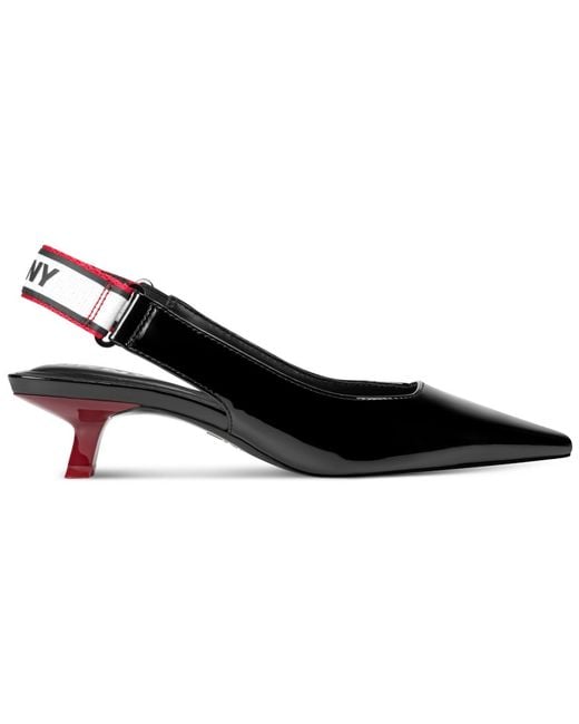 DKNY Black Nolene Slingback Pumps