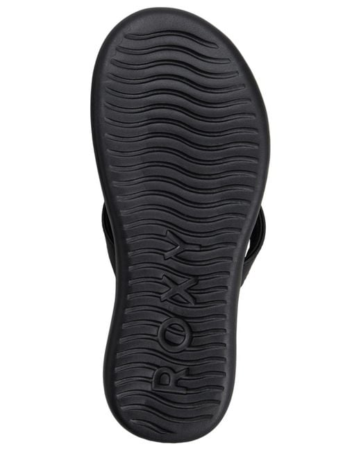 Roxy Black Rays Flip Flop Sandals