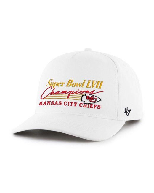 47 Brand White Kansas City Chiefs Super Bowl Lvii Champions Hitch Snapback Hat for men