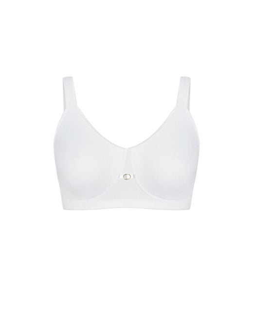 Avenue White Soft Caress Bra