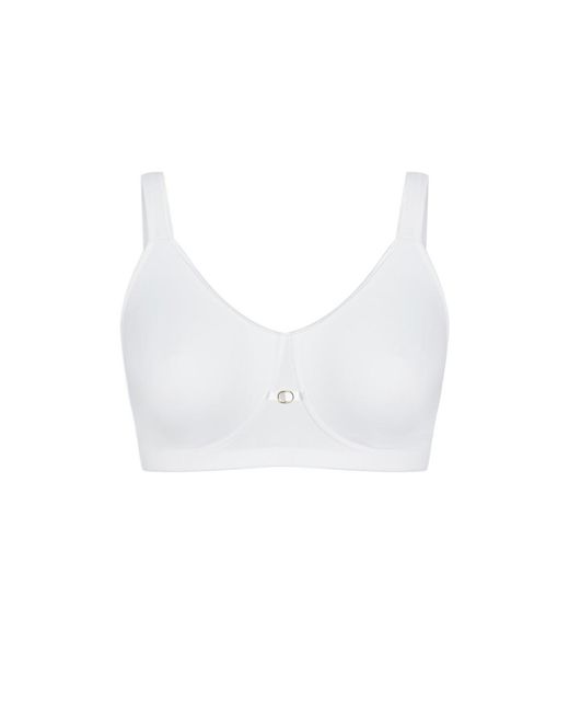 Avenue White Soft Caress Bra