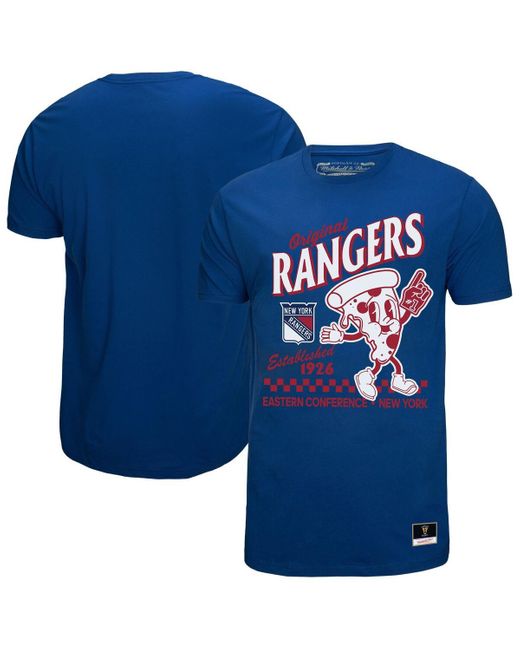 Mitchell & Ness Blue New York Rangers Local Food T-shirt for men