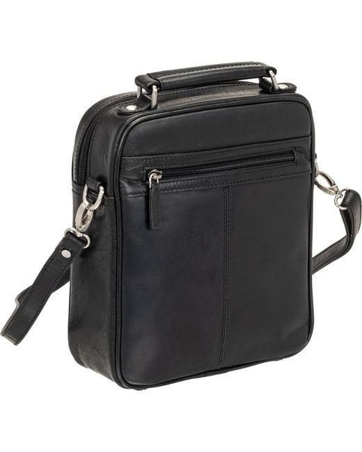 Mancini Black Buffalo Large Bag for men
