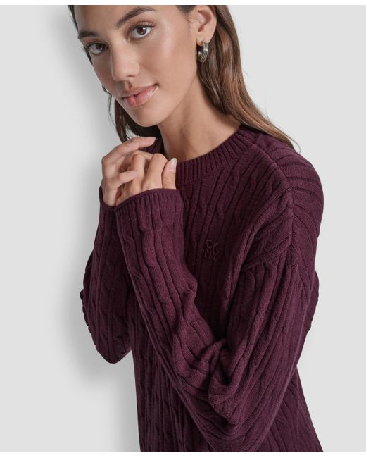 DKNY Purple Crewneck Sweater