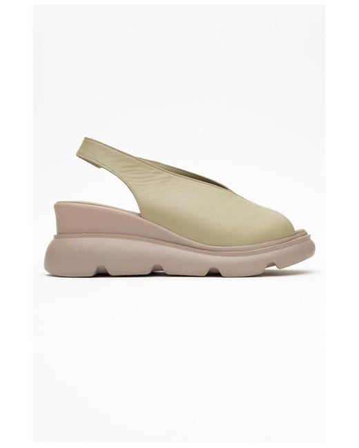 Forever & Always Shoes Gray Sam Leather Platform Sandal ()