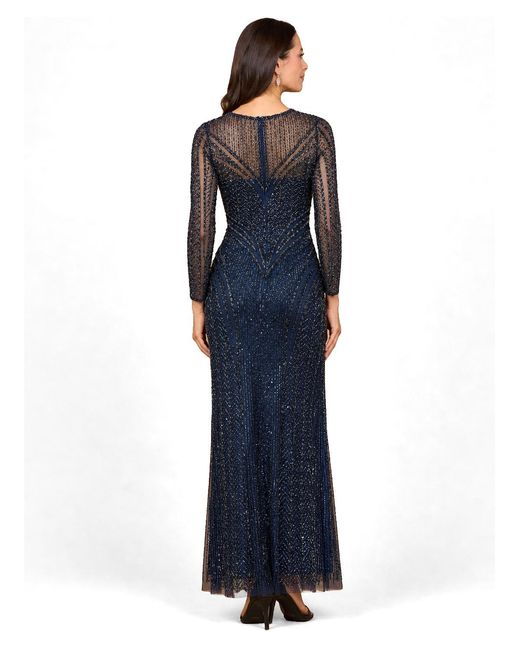 Lara Blue Illusion Neck