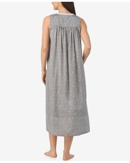 Eileen West Gray Sleeveless Long Ballet Nightgown