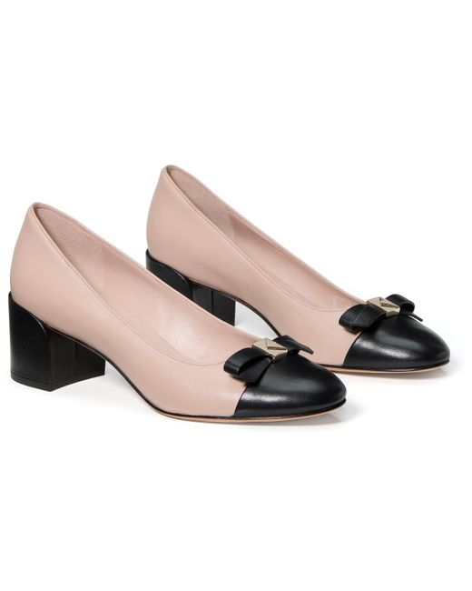 Kate Spade Brown Deco Bow Smooth Leather Ballet Pumps