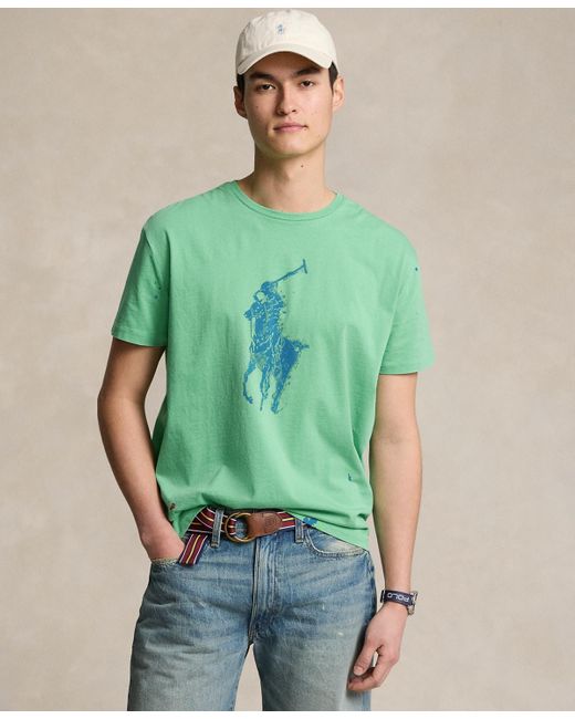 Polo Ralph Lauren Green Classic-fit Big Pony Jersey T-shirt for men