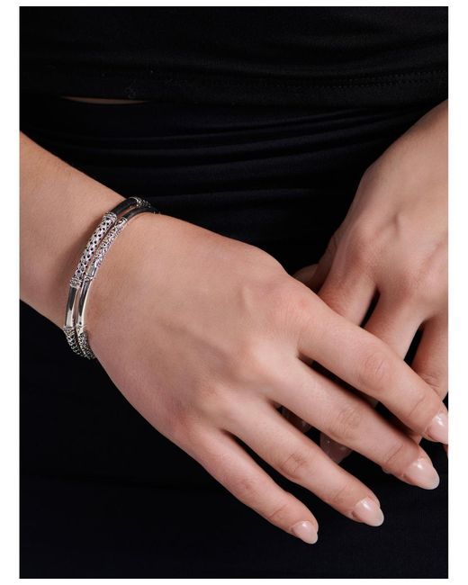 DEVATA Metallic Bamboo Slide-on Bangle Bracelet