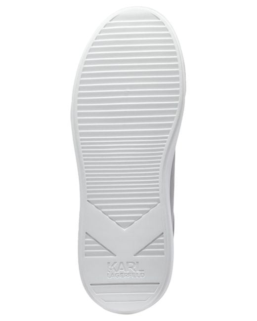 Karl Lagerfeld White Logo Plain Toe Sneakers for men