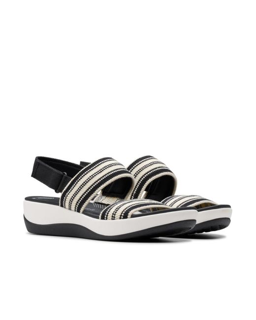 Clarks White Cloud Steppers Arla Stroll Slip On Sandals