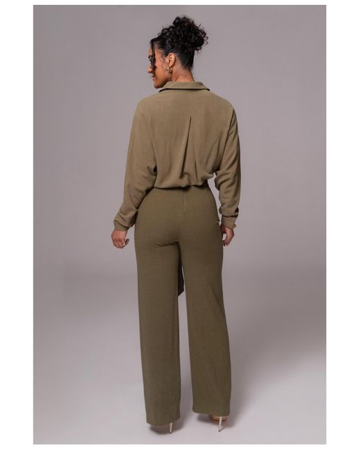 JLUXLABEL Brown Soho Front Tied Woven Top