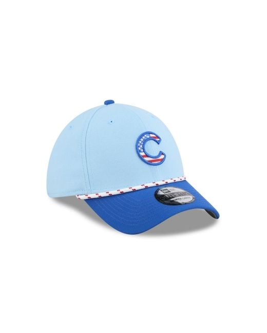 KTZ Light Blue/blue Chicago Cubs 2025 Fourth Of July 39thirty Flex Hat for men