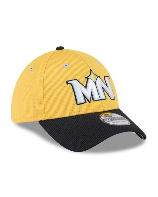 KTZ Yellow/black Minnesota Twins City Connect Batting Practice 39thirty Flex Hat for men