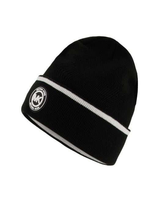 Michael Kors Black Chunky Shaker Cuff Hat for men