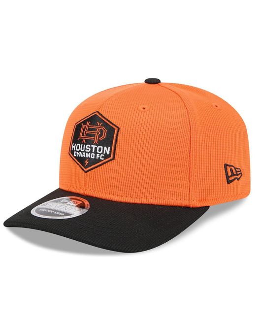 KTZ Orange/black Houston Dynamo Fc 2025 Jersey Hook 9seventy Stretch-snap Hat for men