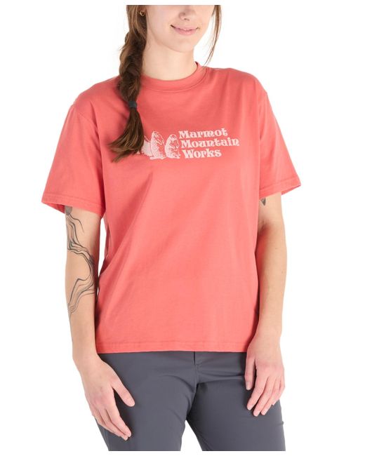 Marmot Red For Life Graphic Crewneck Tee