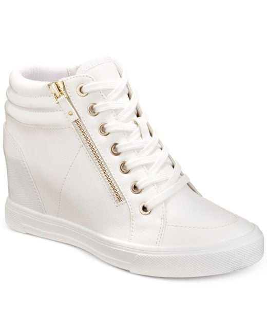 ALDO White Kaia Wedge Sneakers