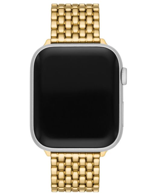 Tory Burch Black Eleanor Band For Apple Watch®, Gold-tone Stainless Steel