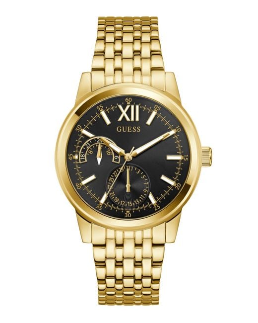 Guess Metallic Tone Multi-function Watch for men