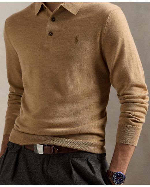 Polo Ralph Lauren Natural Wool Polo-collar Sweater for men
