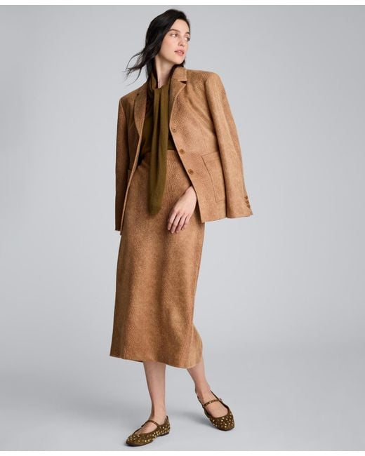 Kenneth Cole Brown Notch Collar Blazer